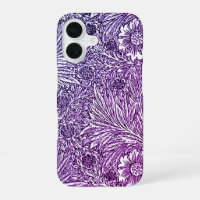 Intricate Floral Design in Purple Hues and White