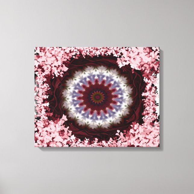 Intricate Floral Mandala Design Canvas Print (Front)