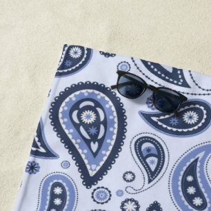 Intricate Floral Paisley Print Design Beach Towel