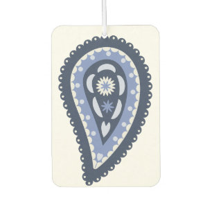 Intricate Floral Paisley Print Design Car Air Freshener