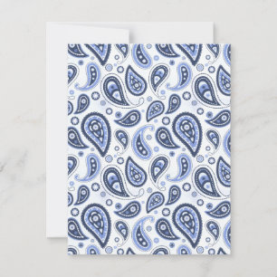 Intricate Floral Paisley Print Design Card