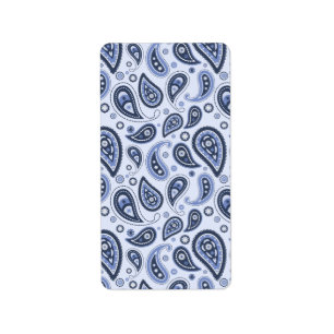 Intricate Floral Paisley Print Design Label
