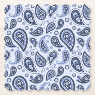 Intricate Floral Paisley Print Design Paper Coaster