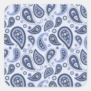 Intricate Floral Paisley Print Design Square Sticker