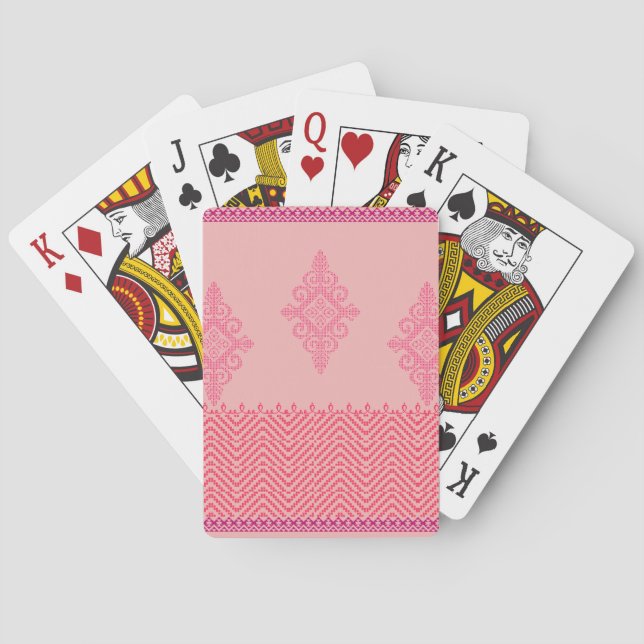 Intricate  floral pattern  playing cards (Back)