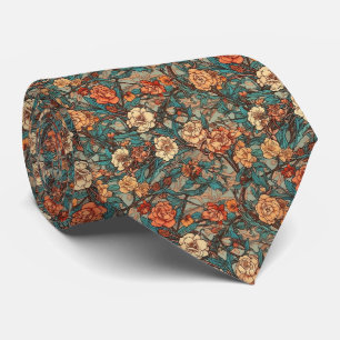 Intricate Flowers Tie