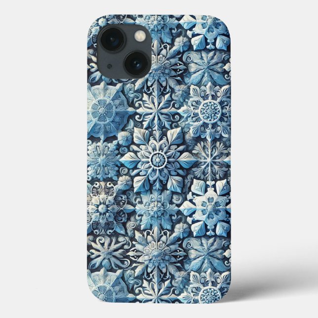 Intricate Frost-Inspired Ornamental Patterns Case-Mate iPhone Case (Back)
