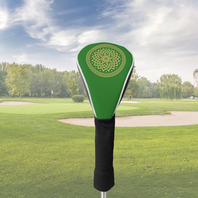 Intricate Gold Celtic Flower Mandala  Golf Head Cover (Creator Uploaded)