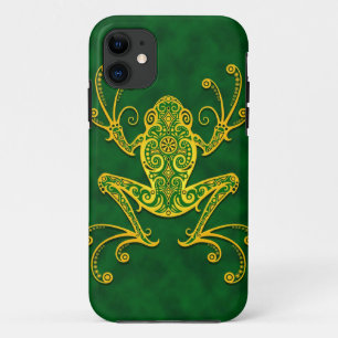 Intricate Golden Green Tree Frog Case-Mate iPhone Case
