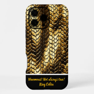 Intricate golden snake skin patterns iPhone 16 pro max case