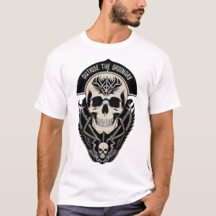 Intricate Gothic Skull Illustration T-Shirt