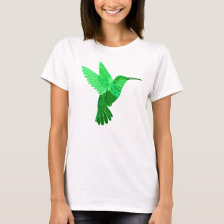 Intricate Green Hummingbird Illustration T-Shirt