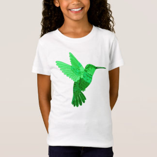 Intricate Green Hummingbird Illustration T-Shirt