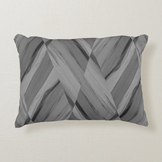 Intricate Grey Marble Pattern Decorative Cushion (Front)