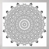 Intricate Heart Motif Mandala Colouring Page Art