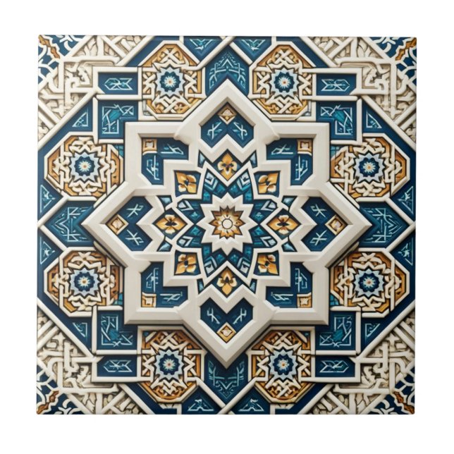 Intricate Islamic Geometric Tile - 2024 trends (Front)