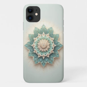 Intricate Layered Geometric Bloom - Modern Teal &  Case-Mate iPhone Case