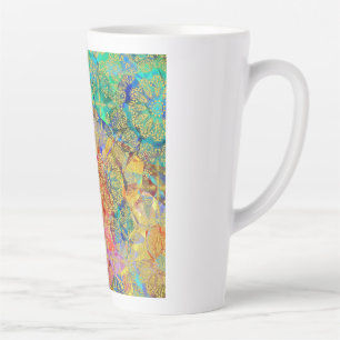 Intricate Mandala Patterns in Gold  Latte Mug