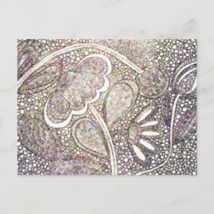 Intricate Mosaic Floral Design Postcard