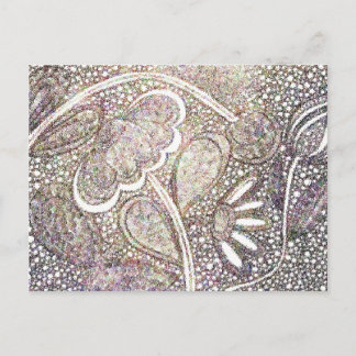 Intricate Mosaic Floral Design Postcard