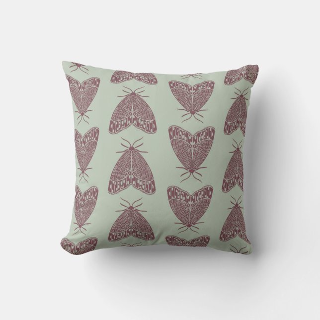  Intricate Moth Pattern Cushion (Front)