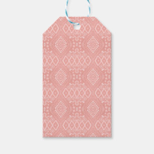 INTRICATE PASTEL PEACH PATTERNS GIFT TAGS
