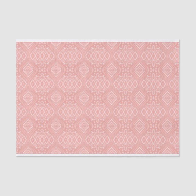 INTRICATE PASTEL PEACH PATTERNS TISSUE PAPER (Front)