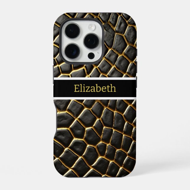 Intricate patterns of a poisonous snake's skin iPhone case (Back)