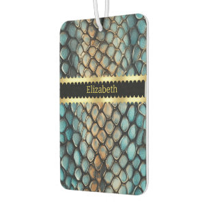 Intricate patterns of a venomous snake's skin car air freshener