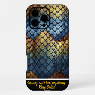 Intricate patterns of natural snakeskin on display iPhone 16 pro max case