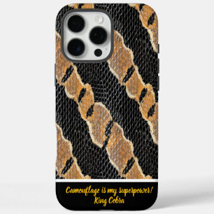 Intricate patterns of shed snake skins on display iPhone 16 pro max case