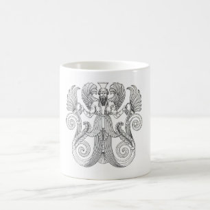 INTRICATE PEN 'N INK DESIGN VINTAGE! OLD! QUAINT! COFFEE MUG