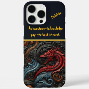 Intricate Red Dragon Design With Swirling Patterns iPhone 16 Pro Max Case