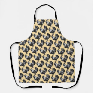 Intricate Rooster Illustration Apron
