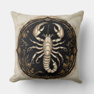 Intricate Scorpion Design with Ornate Accents Cushion