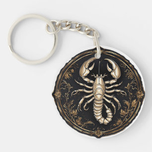 Intricate Scorpion Design with Ornate Accents Key Ring