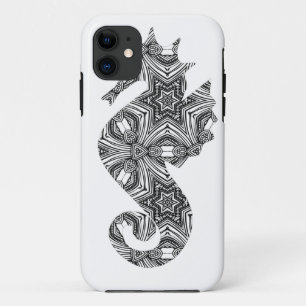 Intricate Seahorse Art Page for adults to colour Case-Mate iPhone Case