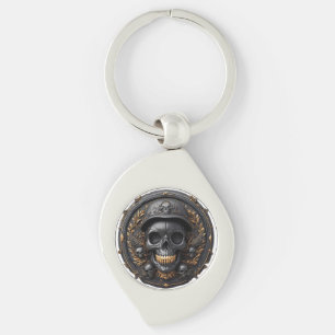 Intricate Skull Design Key Ring
