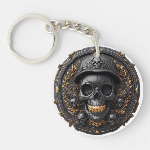 Intricate Skull Design Key Ring