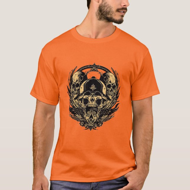 Intricate Skull Design T-Shirt (Front)