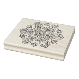 Intricate Snowflake Design Giant Rubber Stamp B