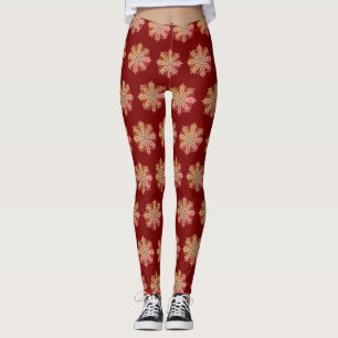 Intricate Snowflake Design Leggings