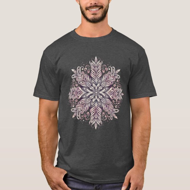 Intricate Snowflake Design T-Shirt (Front)