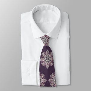 Intricate Snowflake Design Tie
