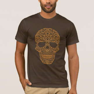 Intricate Sugar Skull - brown T-Shirt