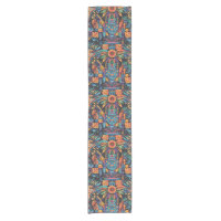Intricate Teal "Epochal Symmetry" Elegant Table Ru