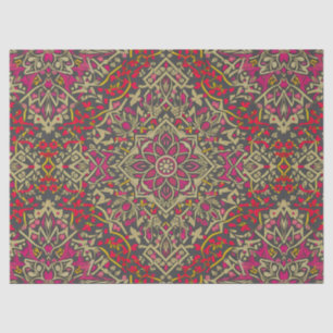 Intricate, Traditional Oriental Rug Motif Design Tissue Paper