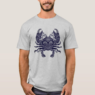 Intricate Tribal Mandala Crab Ornate T-Shirt