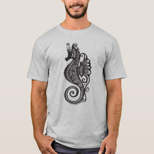 Intricate Tribal Mandala Seahorse Ornate T-Shirt