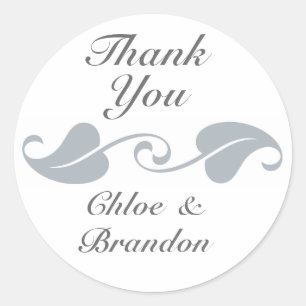 Intricate Vines Thank You Sticker